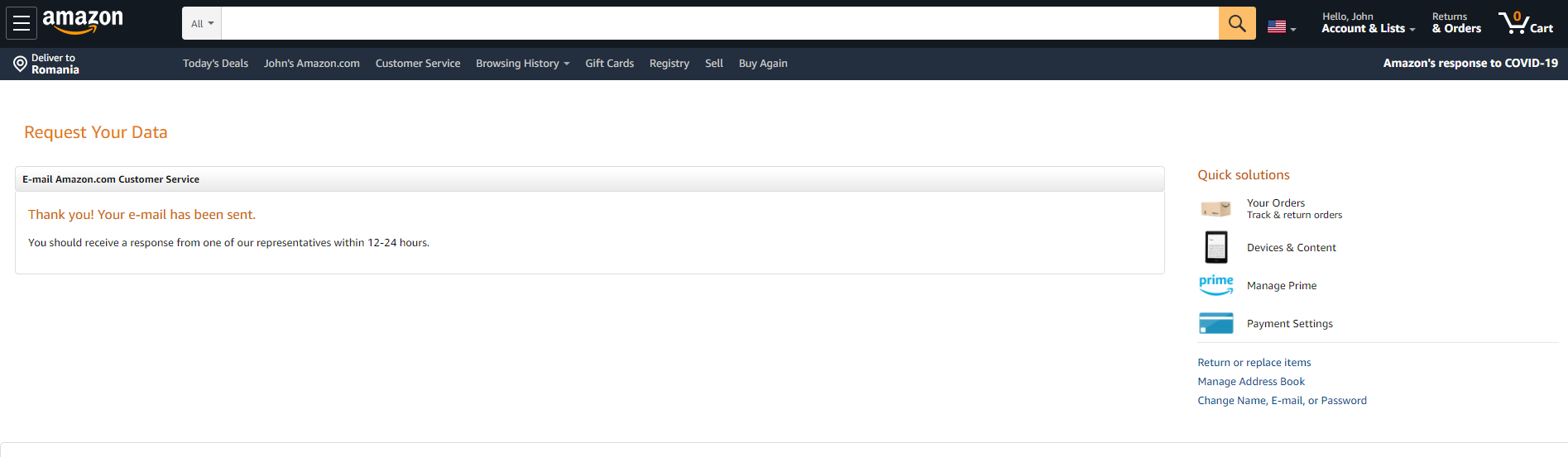 email sent confirmation